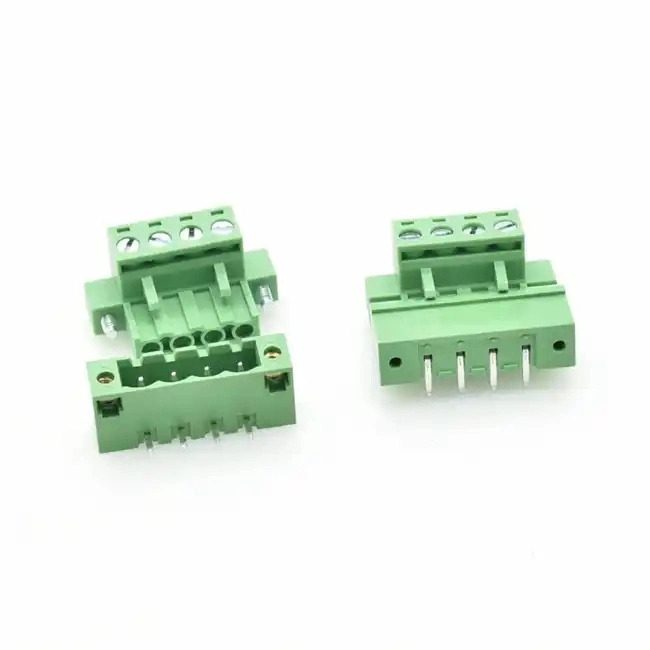 Plug-in Terminal Connector Dg/Kf2edgkm-5.08mm-3.81mm-2p3p4p5p6p8p1p12p Wiring Hole Seat with Ears Screwless Terminal Block