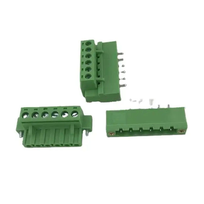 Terminal Blocks2/3/4 Pins Right Angle Green Terminal Plug Electric Cable Wire Splicer Pluggable PCB Screw Screwless Terminal Block Connector